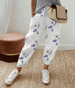 Sophie Relaxed Drawstring Summer Pants with Abstract Print