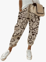 Sophie Relaxed Drawstring Summer Pants with Abstract Print