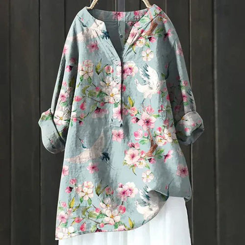 Clara Relaxed Floral Tunic Blouse