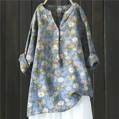Clara Relaxed Floral Tunic Blouse