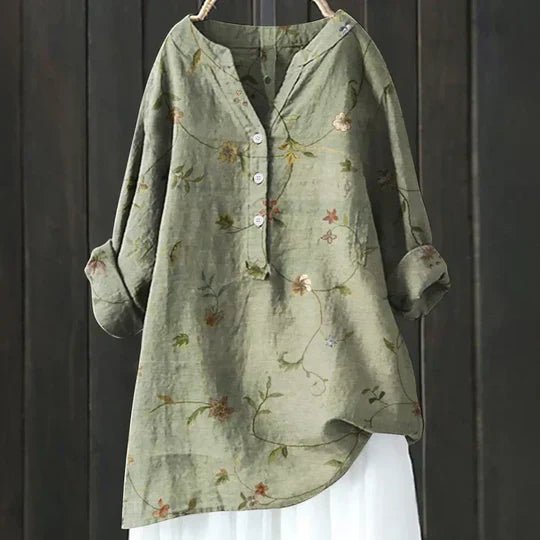 Clara Relaxed Floral Tunic Blouse
