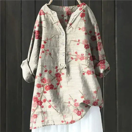 Clara Relaxed Floral Tunic Blouse