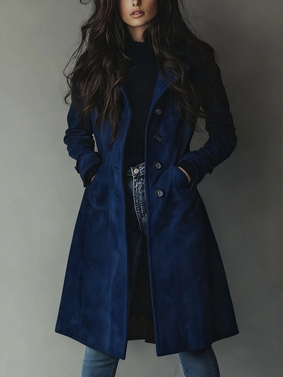 Luisa Longline Double-Breasted Tailored Trench Coat