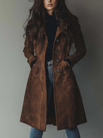 Luisa Longline Double-Breasted Tailored Trench Coat