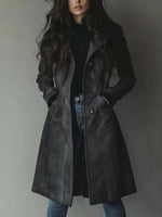 Luisa Longline Double-Breasted Tailored Trench Coat