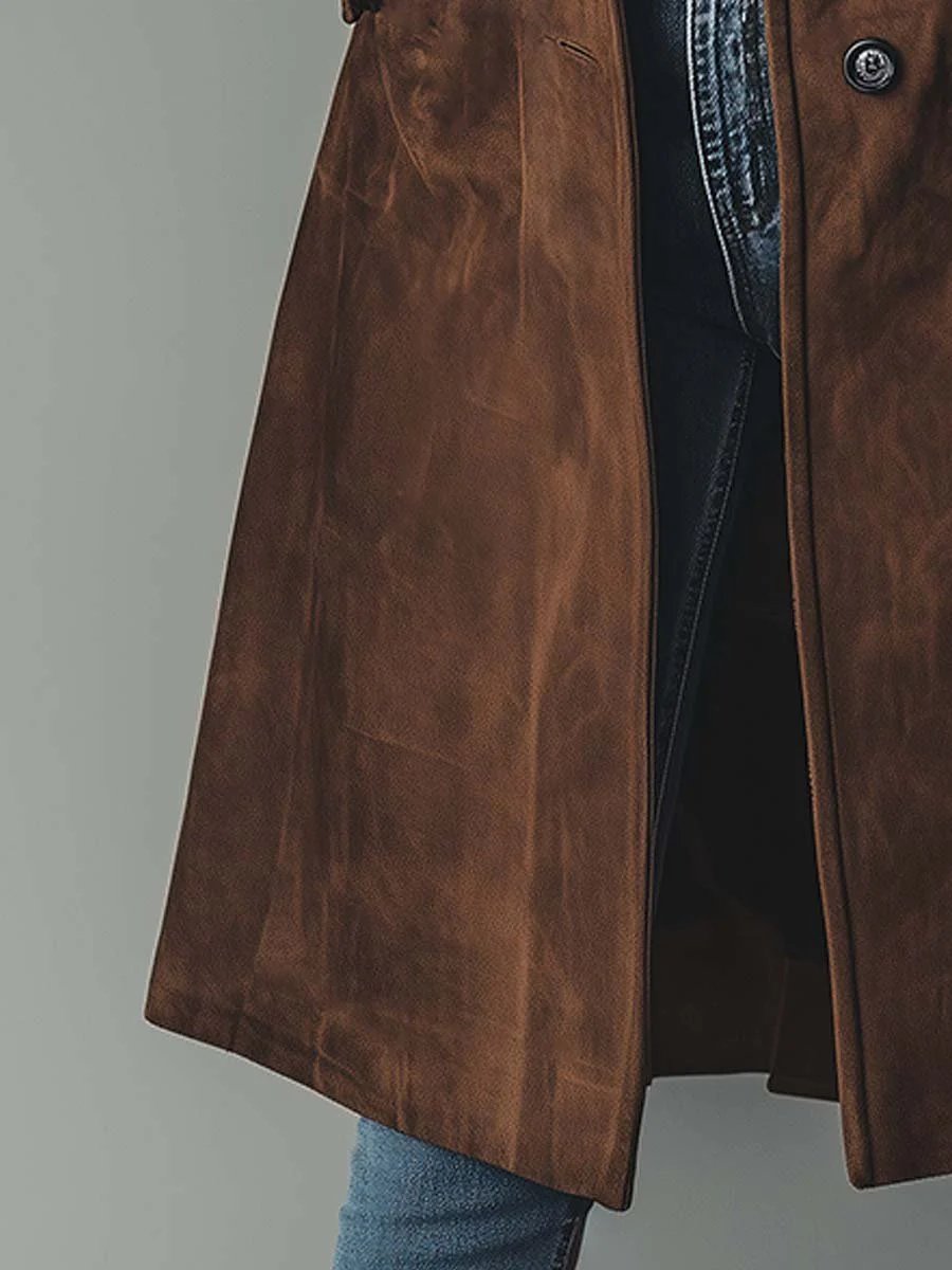 Luisa Longline Double-Breasted Tailored Trench Coat
