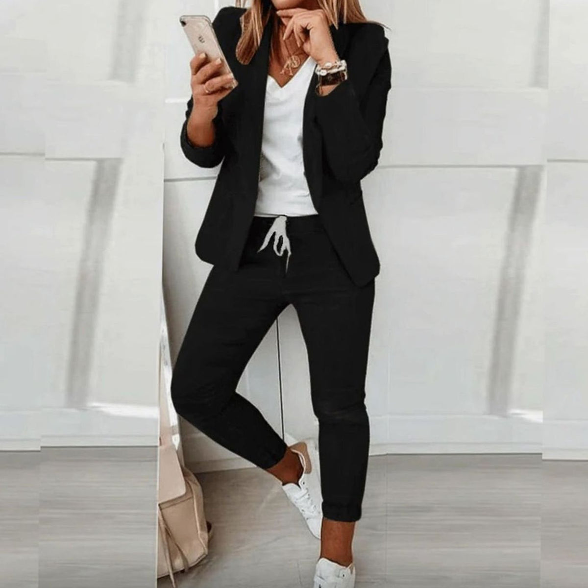 Hannah Casual Blazer & Jogger Set