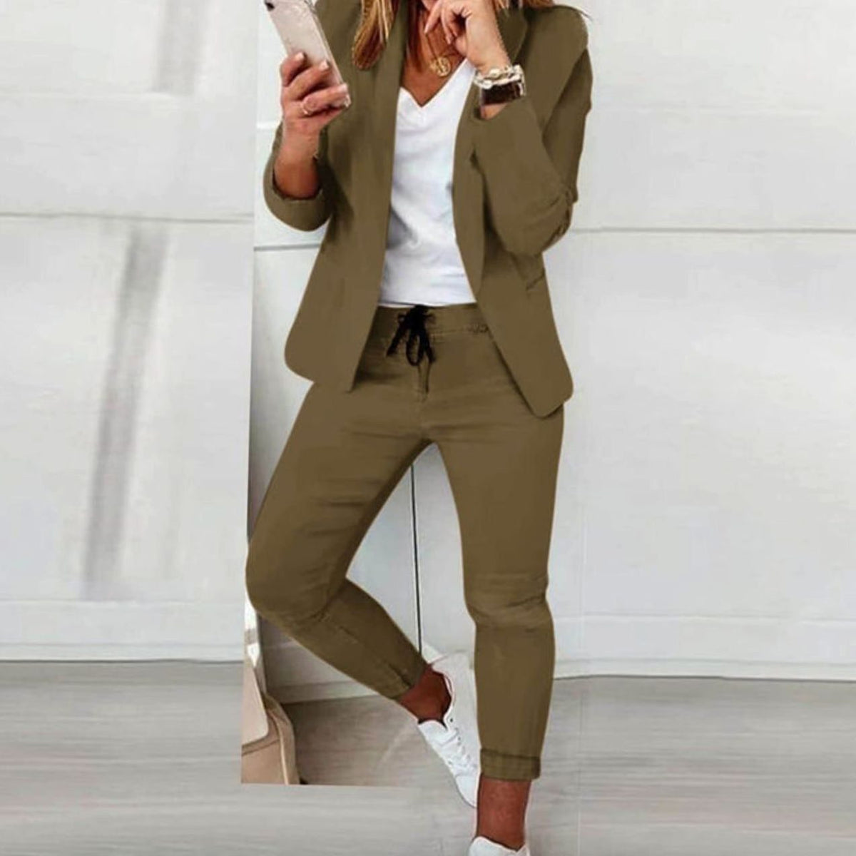 Hannah Casual Blazer & Jogger Set