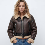 Elfriede Reversible Shearling Bomber Jacket