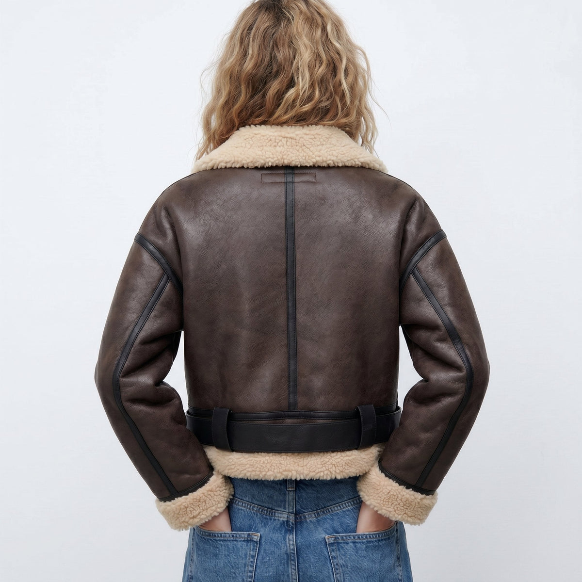 Elfriede Reversible Shearling Bomber Jacket