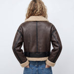 Elfriede Reversible Shearling Bomber Jacket