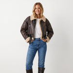 Elfriede Reversible Shearling Bomber Jacket