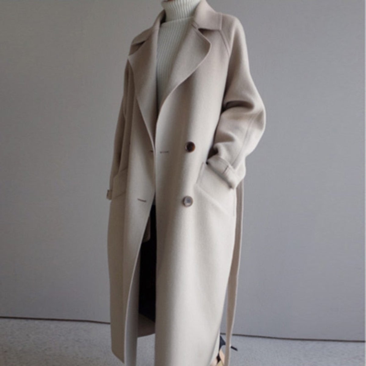 Frieda Double-Breasted Wool Coat