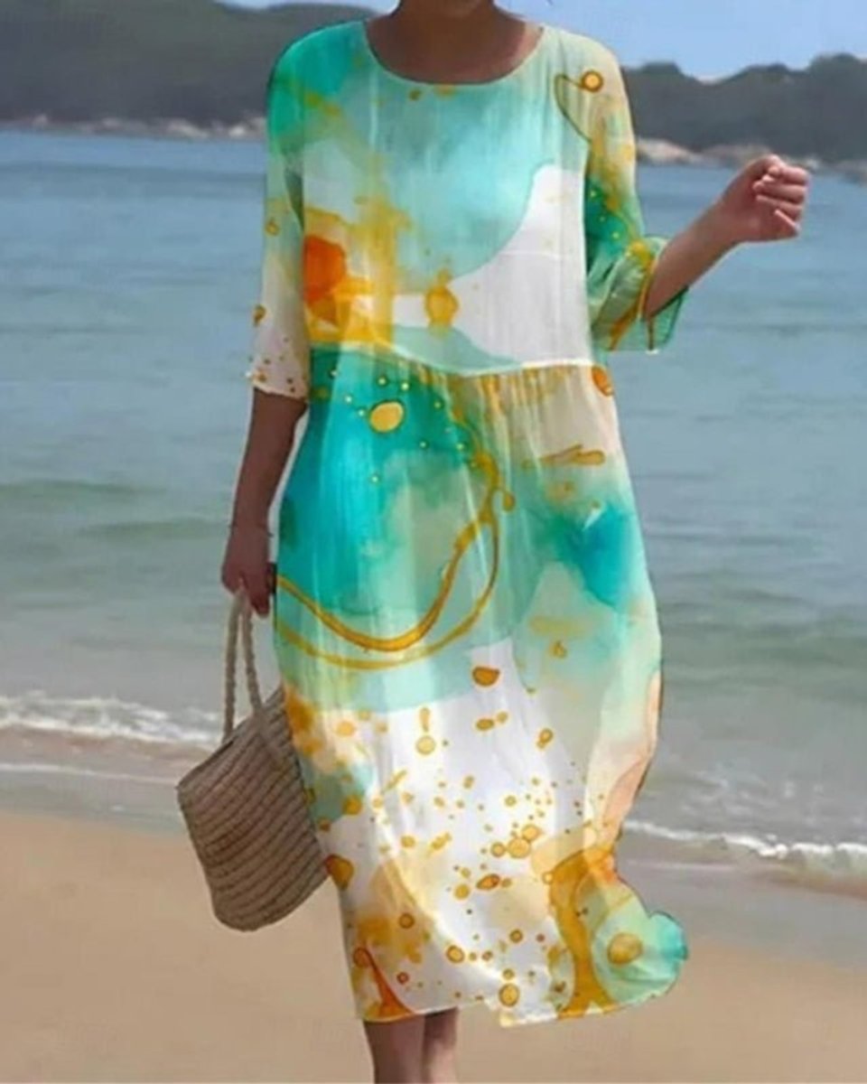 Annika Floral Print Midi Dress