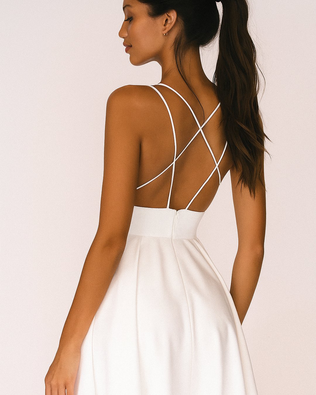 Elfriede Spaghetti Strap Midi Wedding Guest Dress