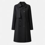 Clara Midi Wool-Blend Double-Breasted Trench Coat