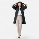 Clara Midi Wool-Blend Double-Breasted Trench Coat