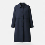 Clara Midi Wool-Blend Double-Breasted Trench Coat
