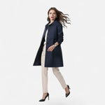 Clara Midi Wool-Blend Double-Breasted Trench Coat