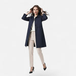 Clara Midi Wool-Blend Double-Breasted Trench Coat