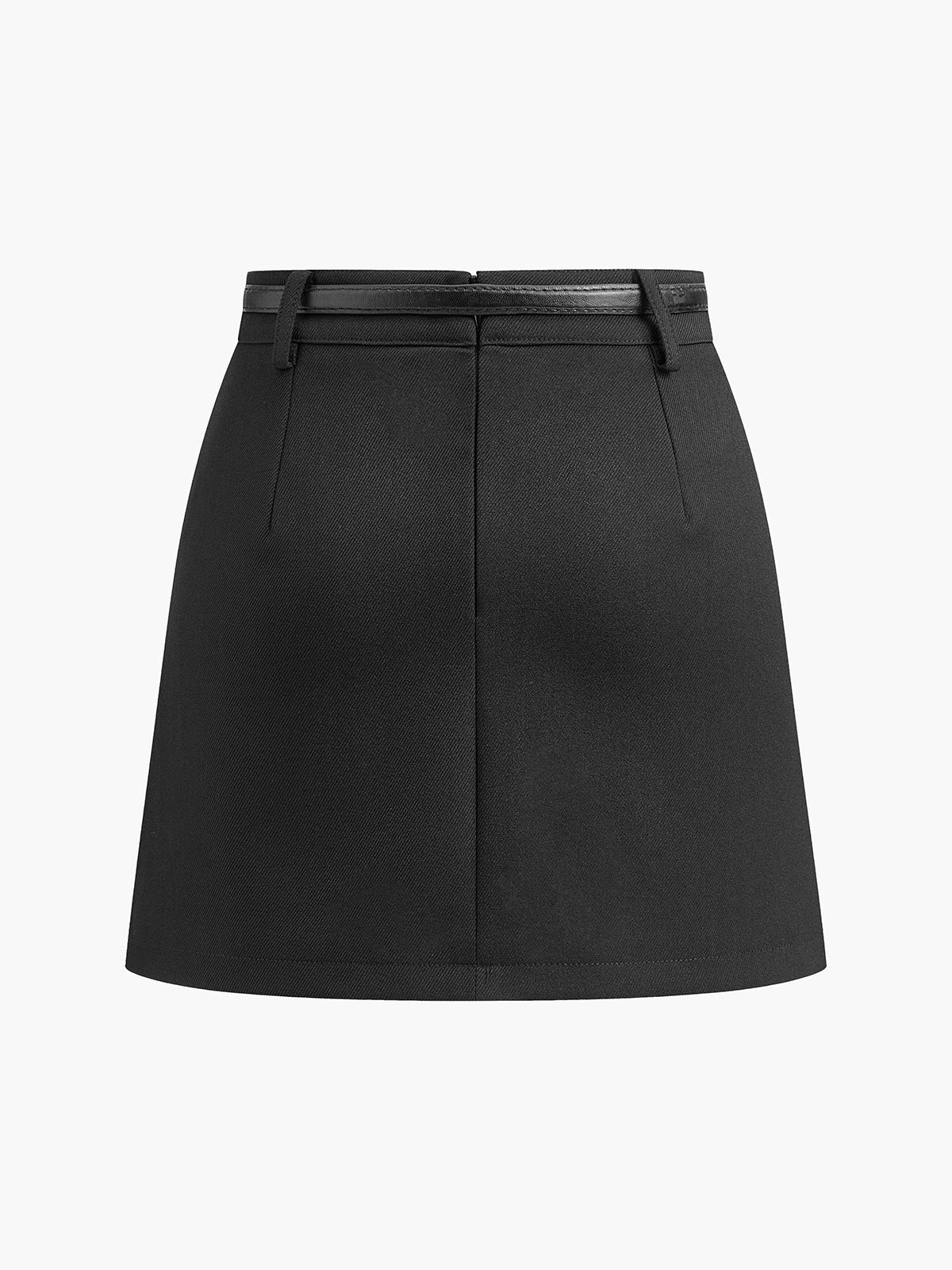 Elfriede Belted Zip-Back Mini Skirt