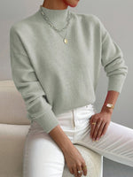 Elisabeth Mock Turtleneck Relaxed Fit Sweater