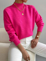 Elisabeth Mock Turtleneck Relaxed Fit Sweater
