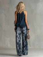 Annika Halter Neck Wide-Leg Two-Piece Set