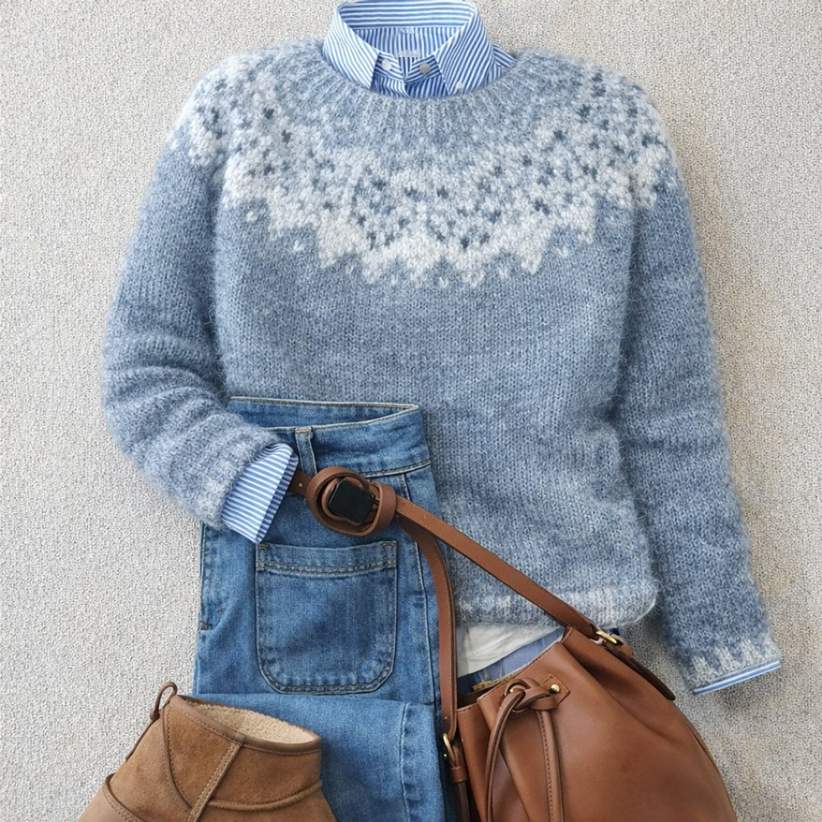 Johanna Nordic Knit Relaxed Sweater