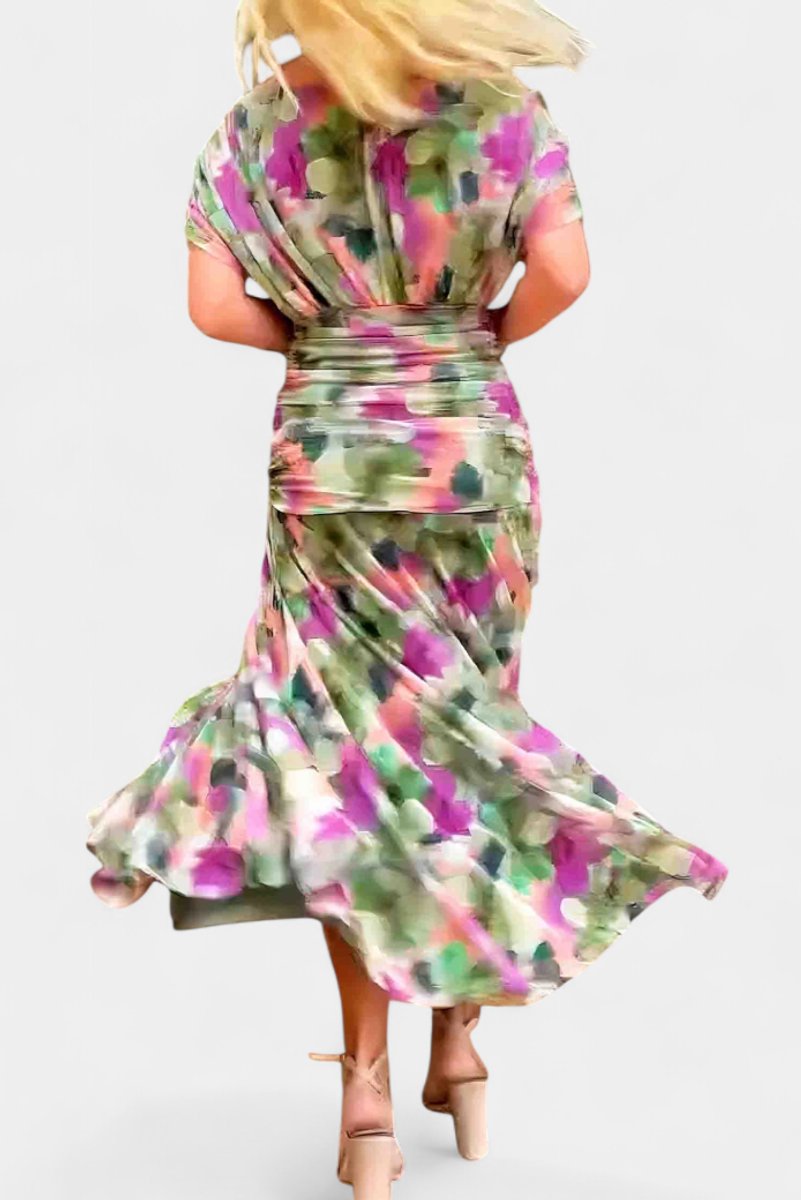 Greta Off-Shoulder Fitted Maxi Evening Dress