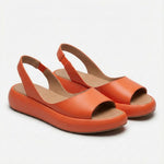 Greta Open-Toe Slingback Wedge Sandals