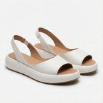Greta Open-Toe Slingback Wedge Sandals