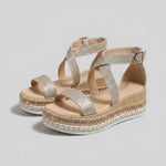 Marie Platform Espadrille Ankle-Strap Sandals