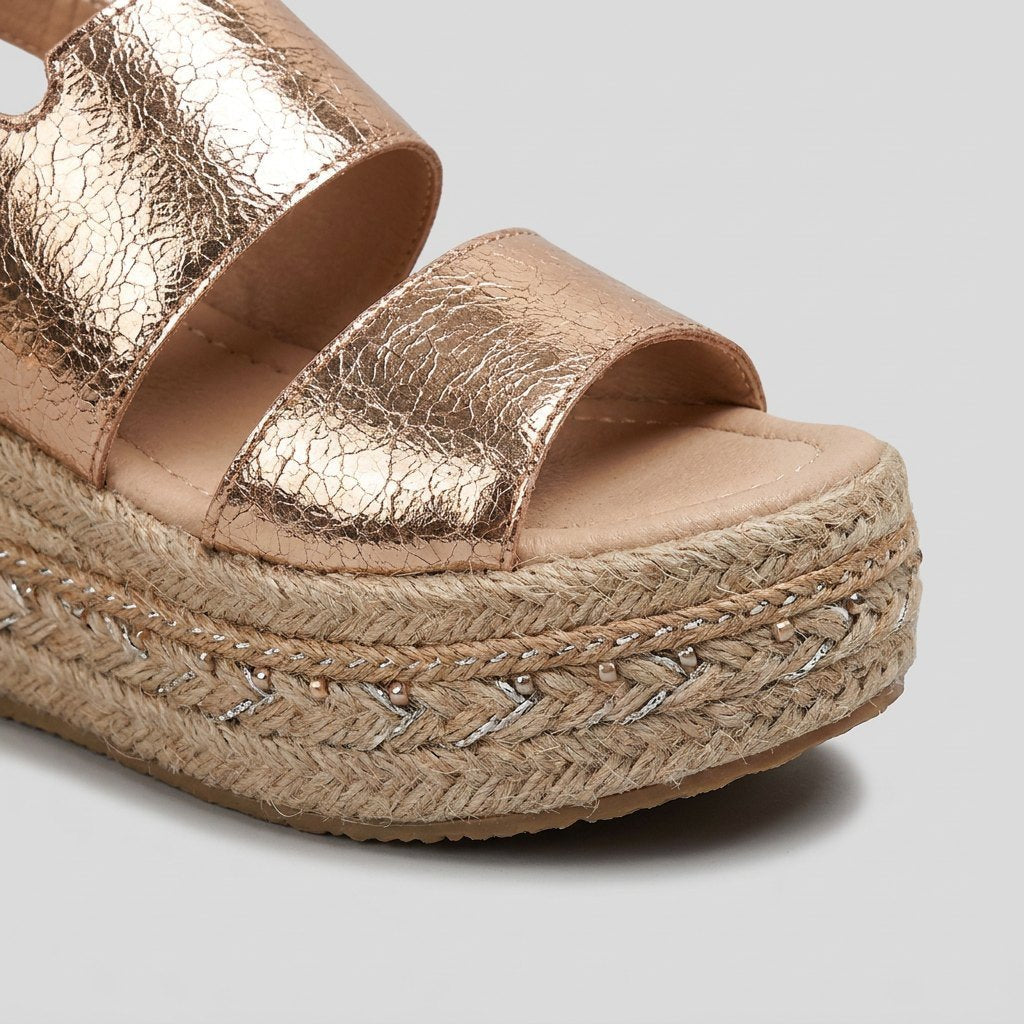 Marie Platform Espadrille Ankle-Strap Sandals