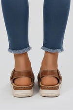Charlotte Braided Open-Toe Sandals with Ankle Strap