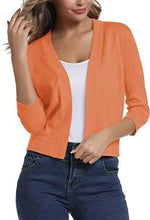Katharina Open-Front Cardigan with 3/4 Sleeves