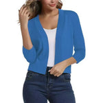 Katharina Open-Front Cardigan with 3/4 Sleeves