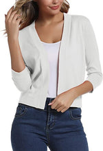 Katharina Open-Front Cardigan with 3/4 Sleeves