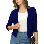 Katharina Open-Front Cardigan with 3/4 Sleeves