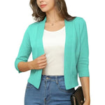 Katharina Open-Front Cardigan with 3/4 Sleeves
