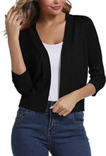 Katharina Open-Front Cardigan with 3/4 Sleeves
