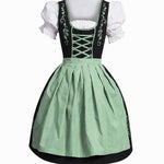 Johanna Lace-Up Dirndl Dress with Apron and Blouse
