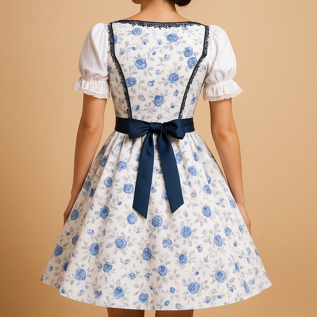 Nora Lace-Trim Apron Dirndl Dress