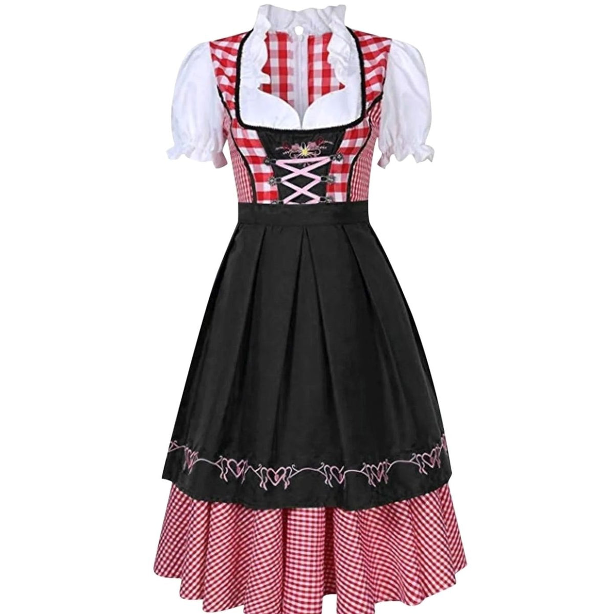 Amelie Plaid Midi Dirndl Dress