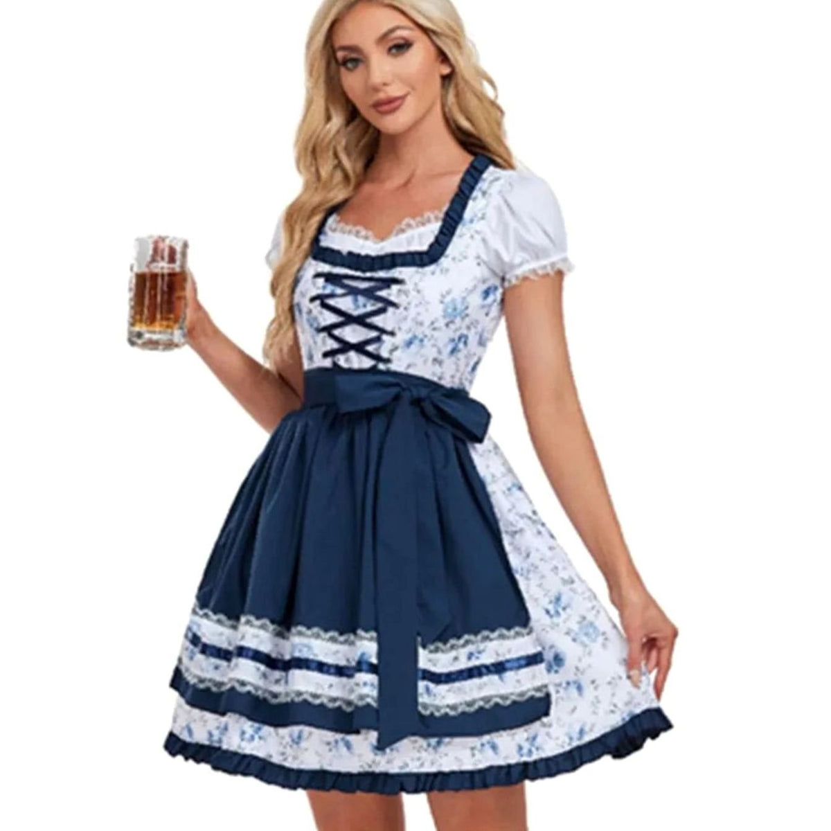 Marlene Floral Lace Apron Dirndl Dress