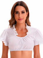 Katharina Lace V-Neck Crop Blouse