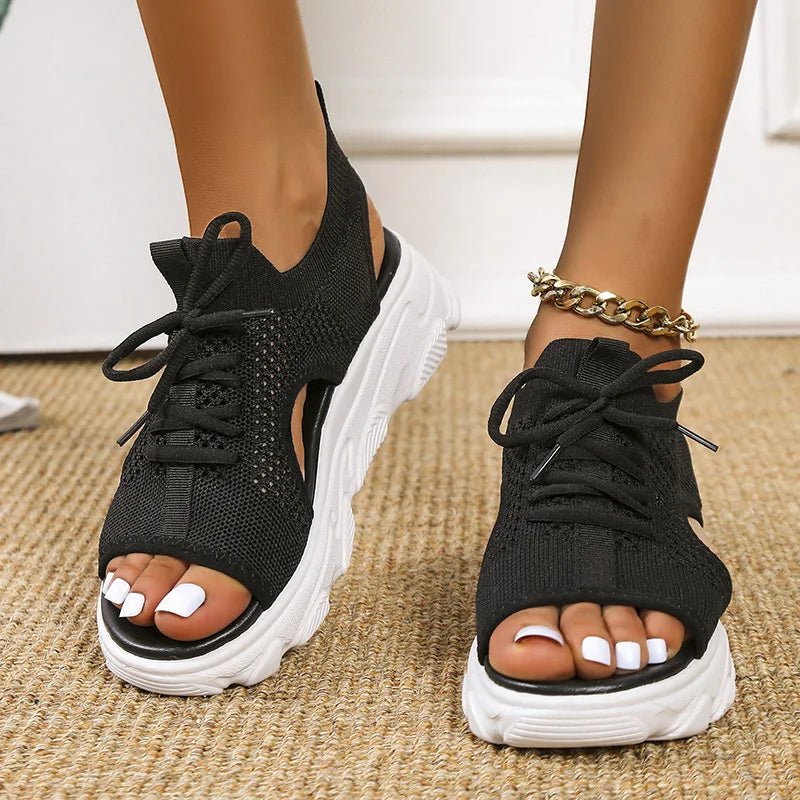 Hannah Orthopedic Knit Platform Sandals