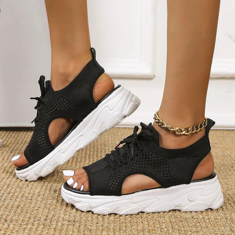 Hannah Orthopedic Knit Platform Sandals