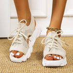 Hannah Orthopedic Knit Platform Sandals