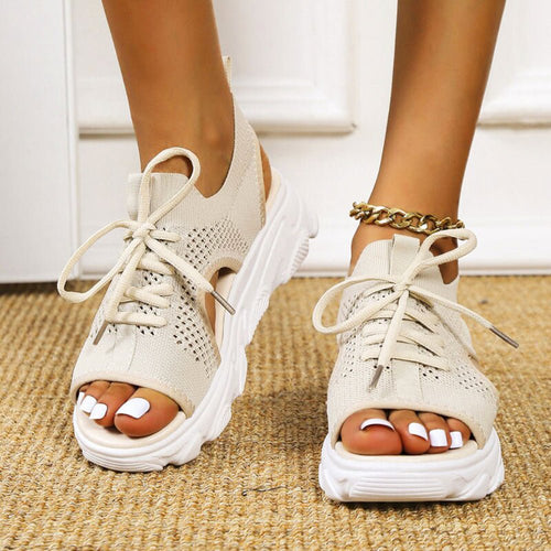 Hannah Orthopedic Knit Platform Sandals